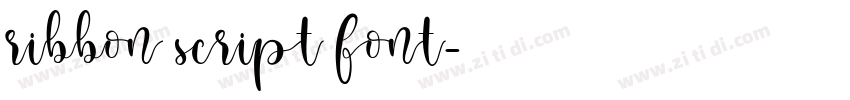 ribbon script font字体转换